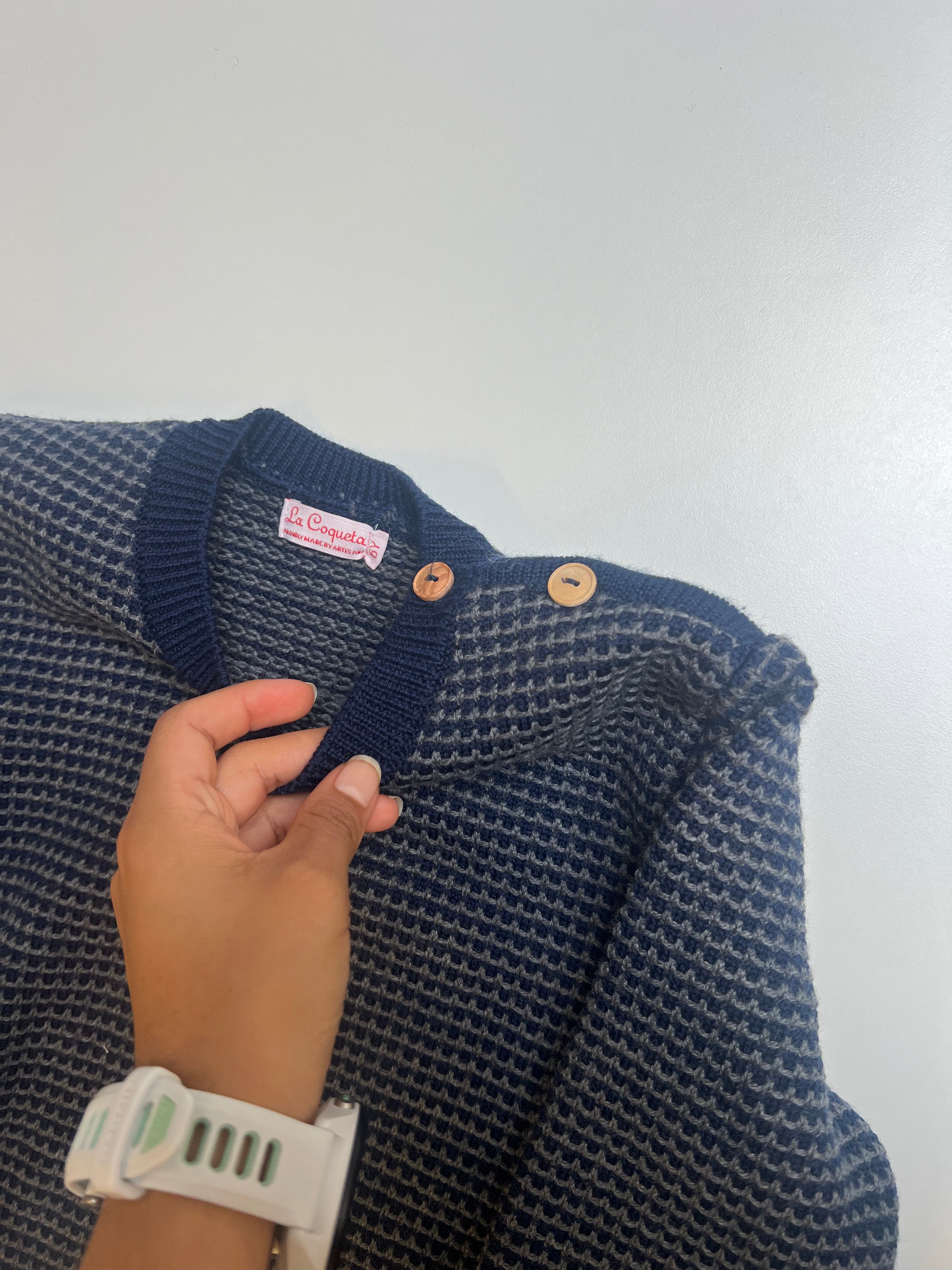 Blue Bromo Merino Jacquard Boy Jumper