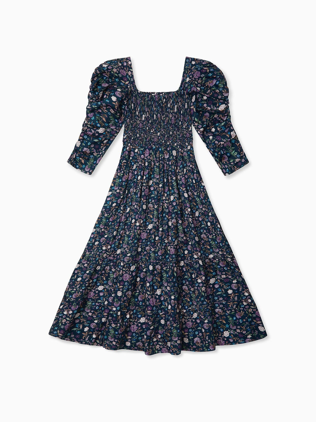 Navy Floral Ines Women Long Dress