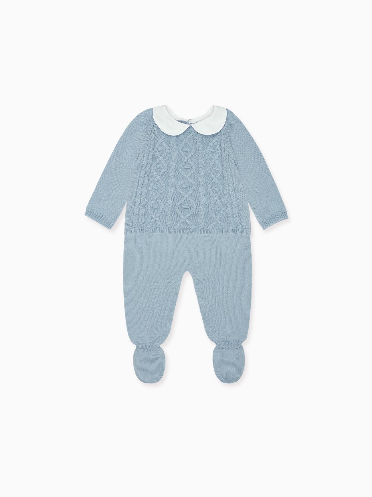 Dusty Blue Inigo Merino Baby Knitted Set