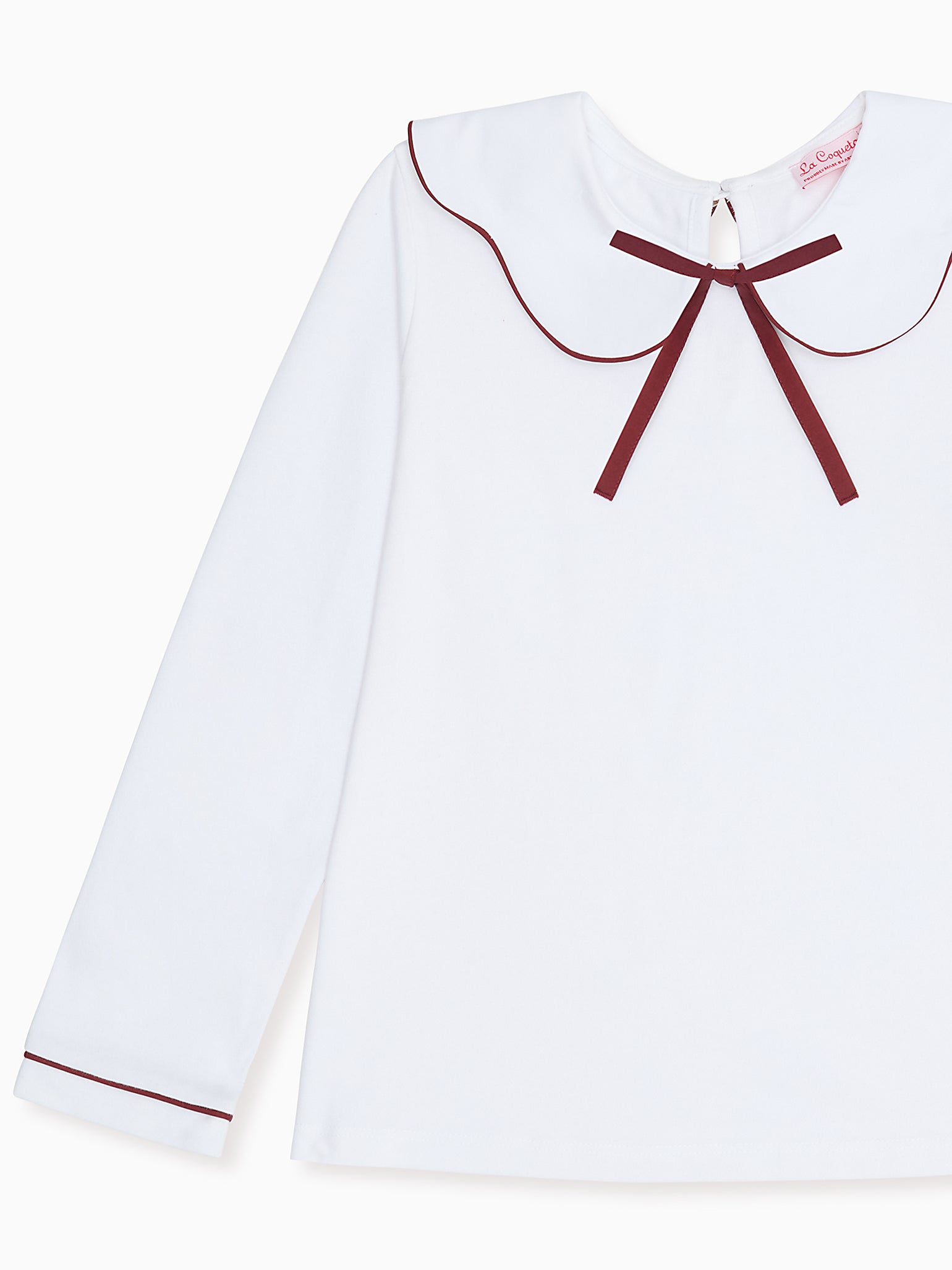 Burgundy Iziar Long Sleeve Girl Top