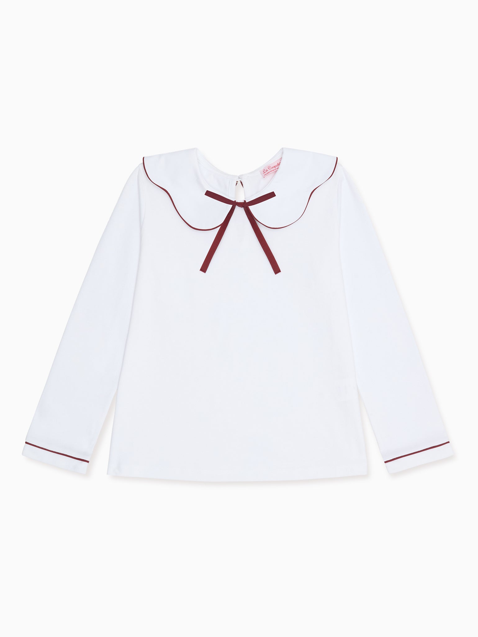 Burgundy Iziar Long Sleeve Girl Top