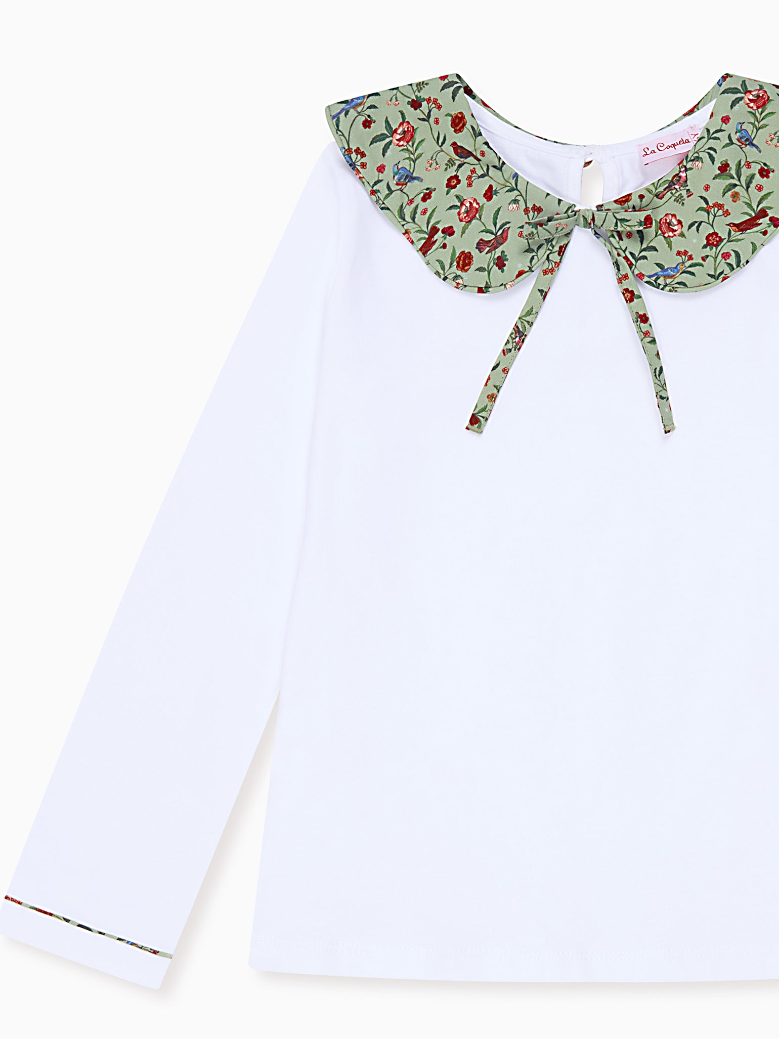 Sage Bird Floral Iziar Long Sleeve Girl Top