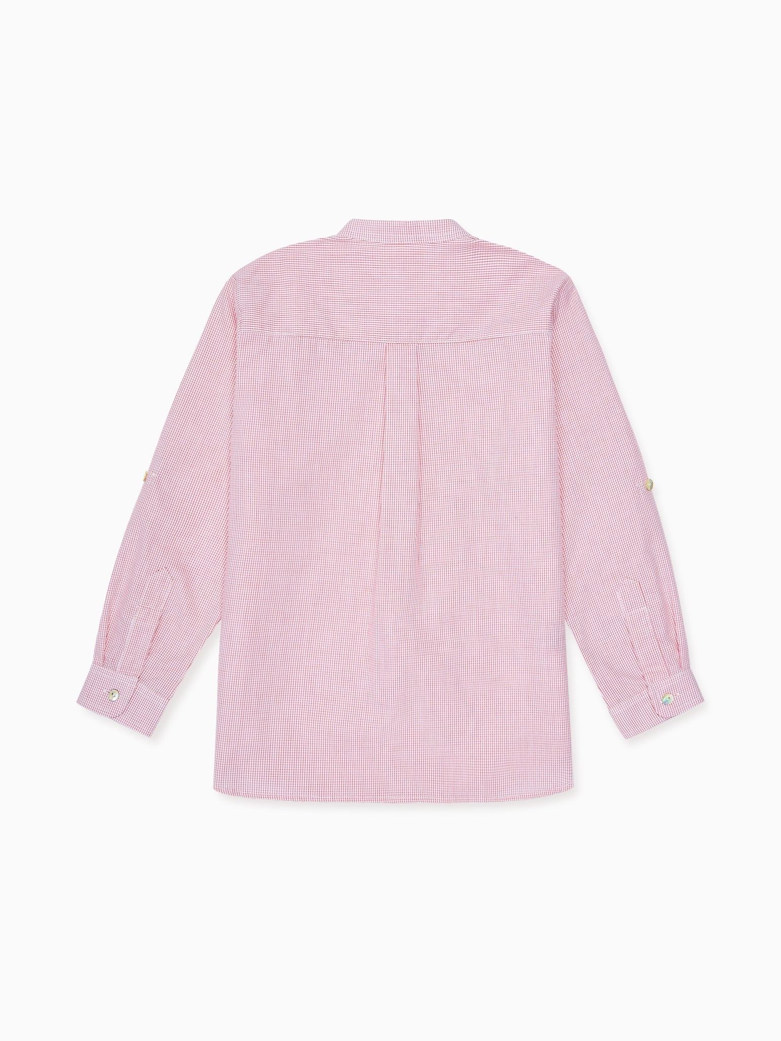 Red Check Jazmin Cotton Long Sleeve Boy Shirt