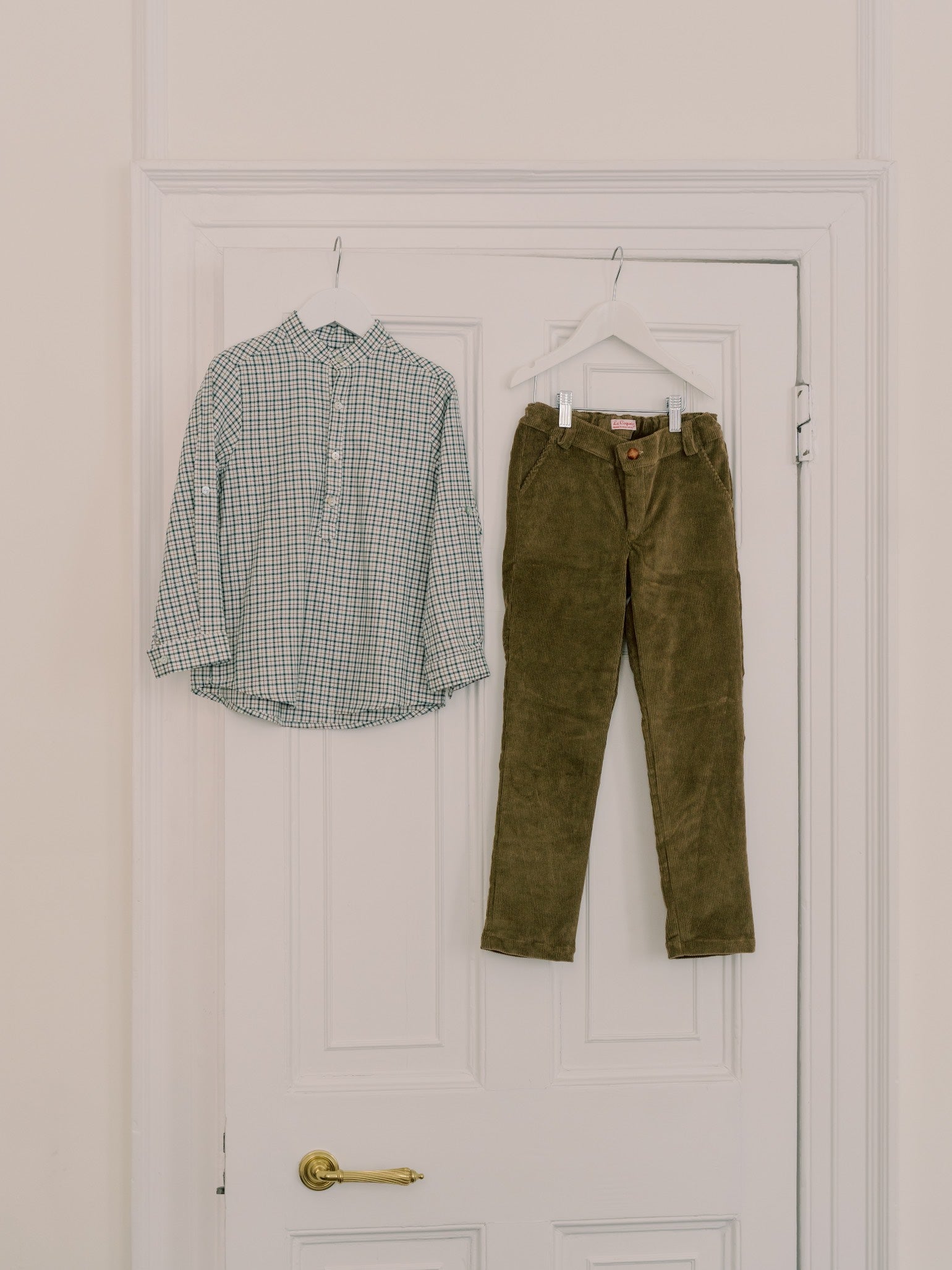 Olive Green Reinaldo Corduroy Boy Trousers