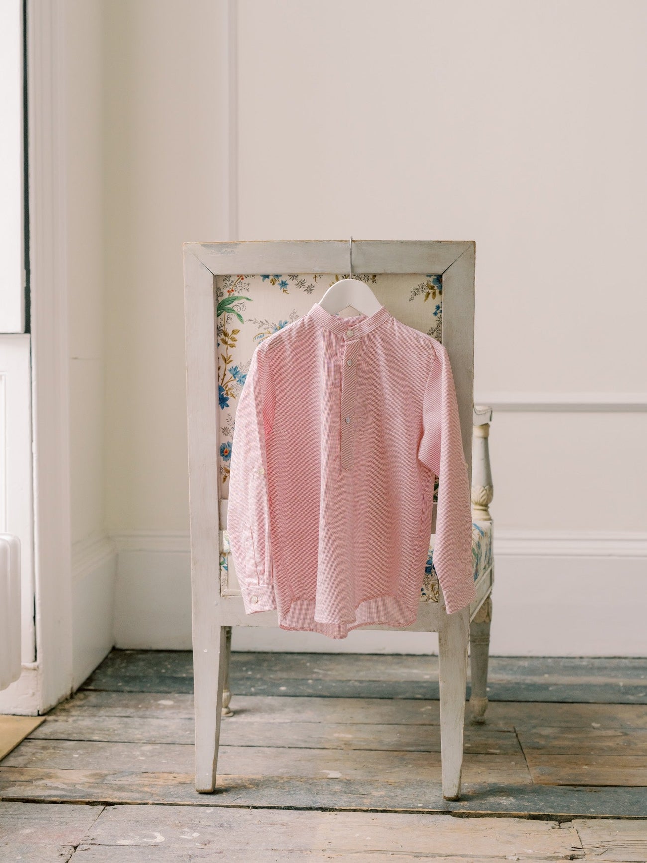 Red Check Jazmin Cotton Long Sleeve Boy Shirt