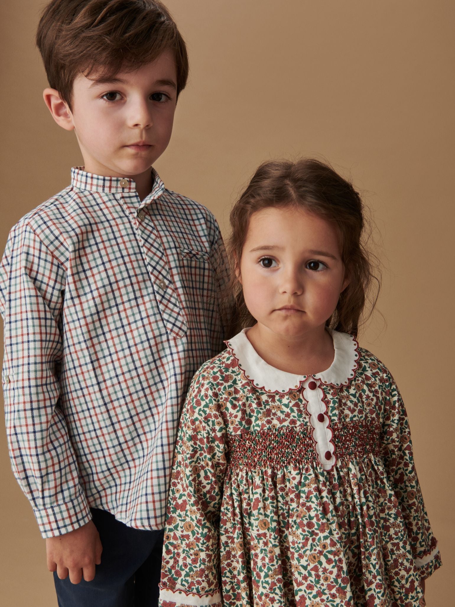 Terracotta Floral Noelia Baby Girl Hand-Smocked Set