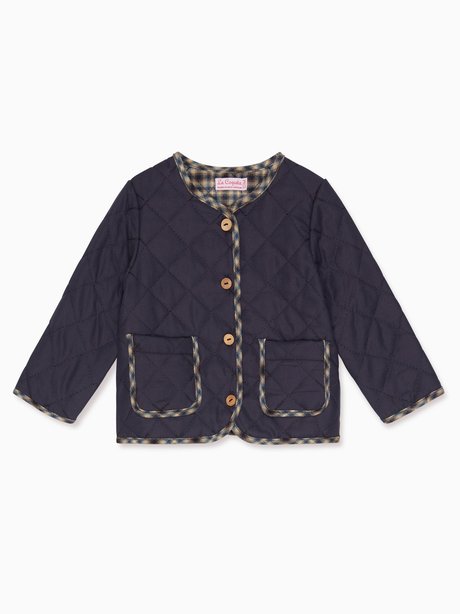 Navy Check Calida Baby Jacket