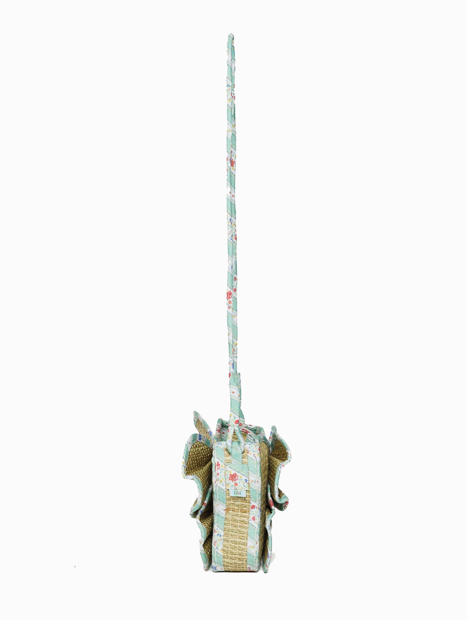 Lorna Murray x La Coqueta Sage Floral Stripe Flutterby Grass Bag