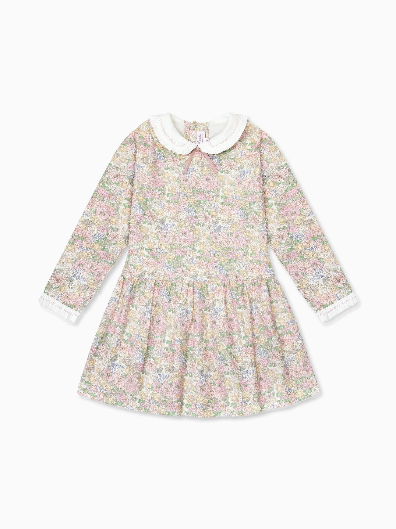Pink Floral Laura Girl Drop Waist Dress