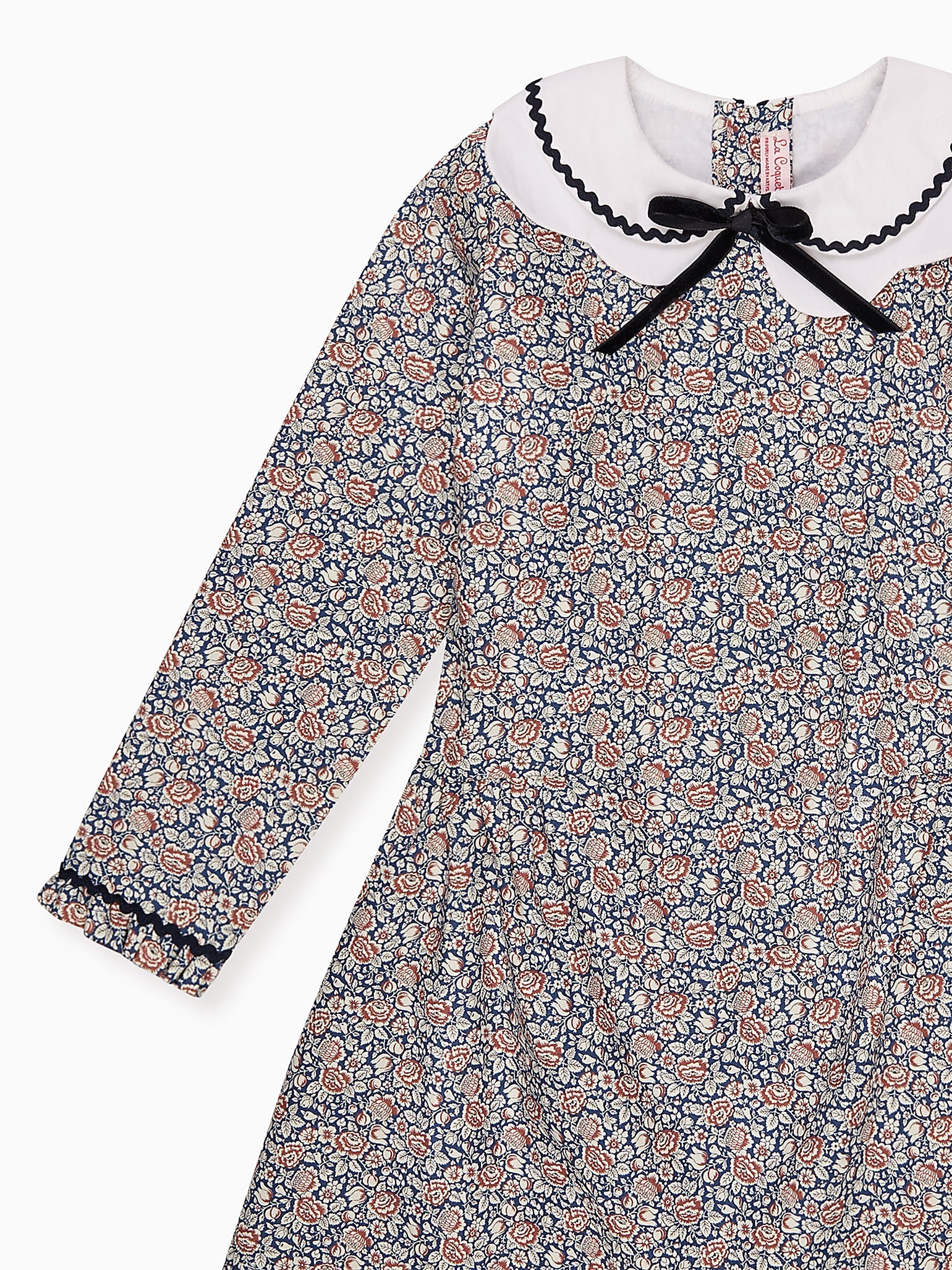 Navy Floral Laura Liberty Girl Dress