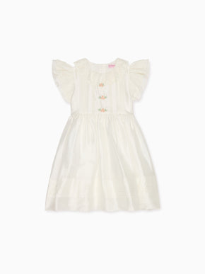 Ivory Lavinia Silk Ceremony Girl Dress