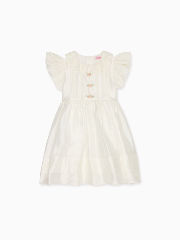 Ivory Lavinia Silk Ceremony Girl Dress