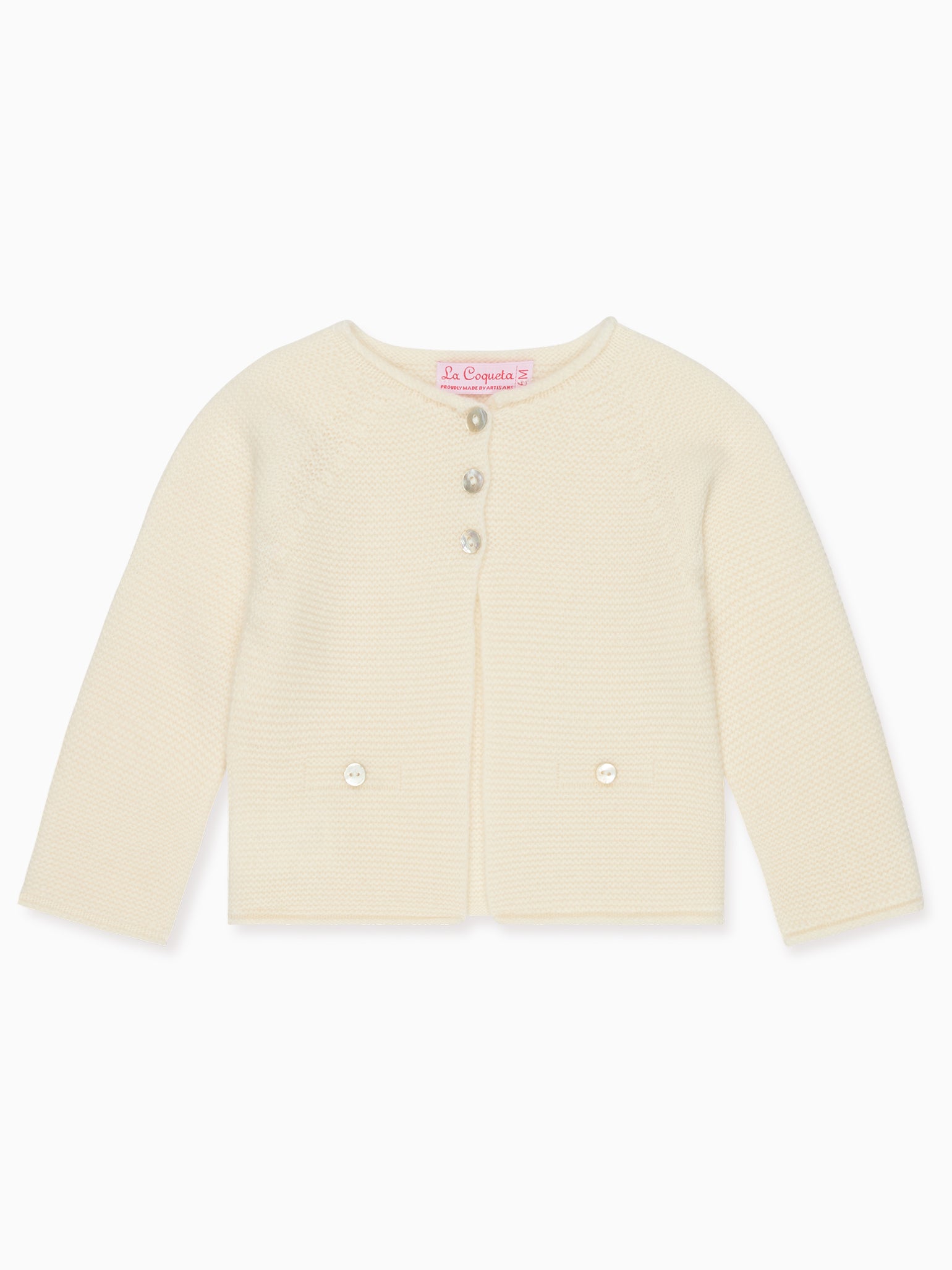 Ivory Leandra Cashmere Baby Cardigan