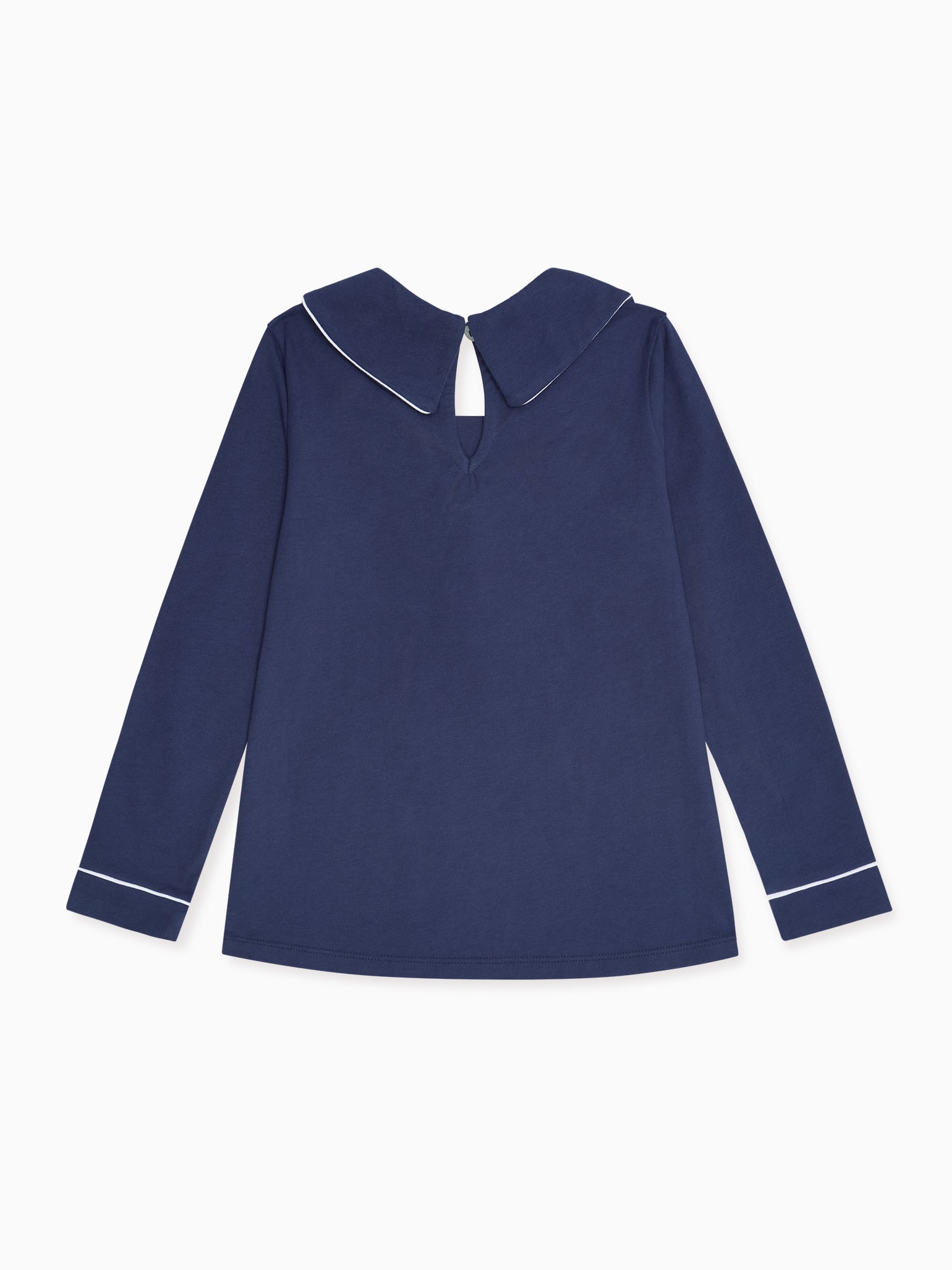 Navy Leya Long Sleeve Girl Top