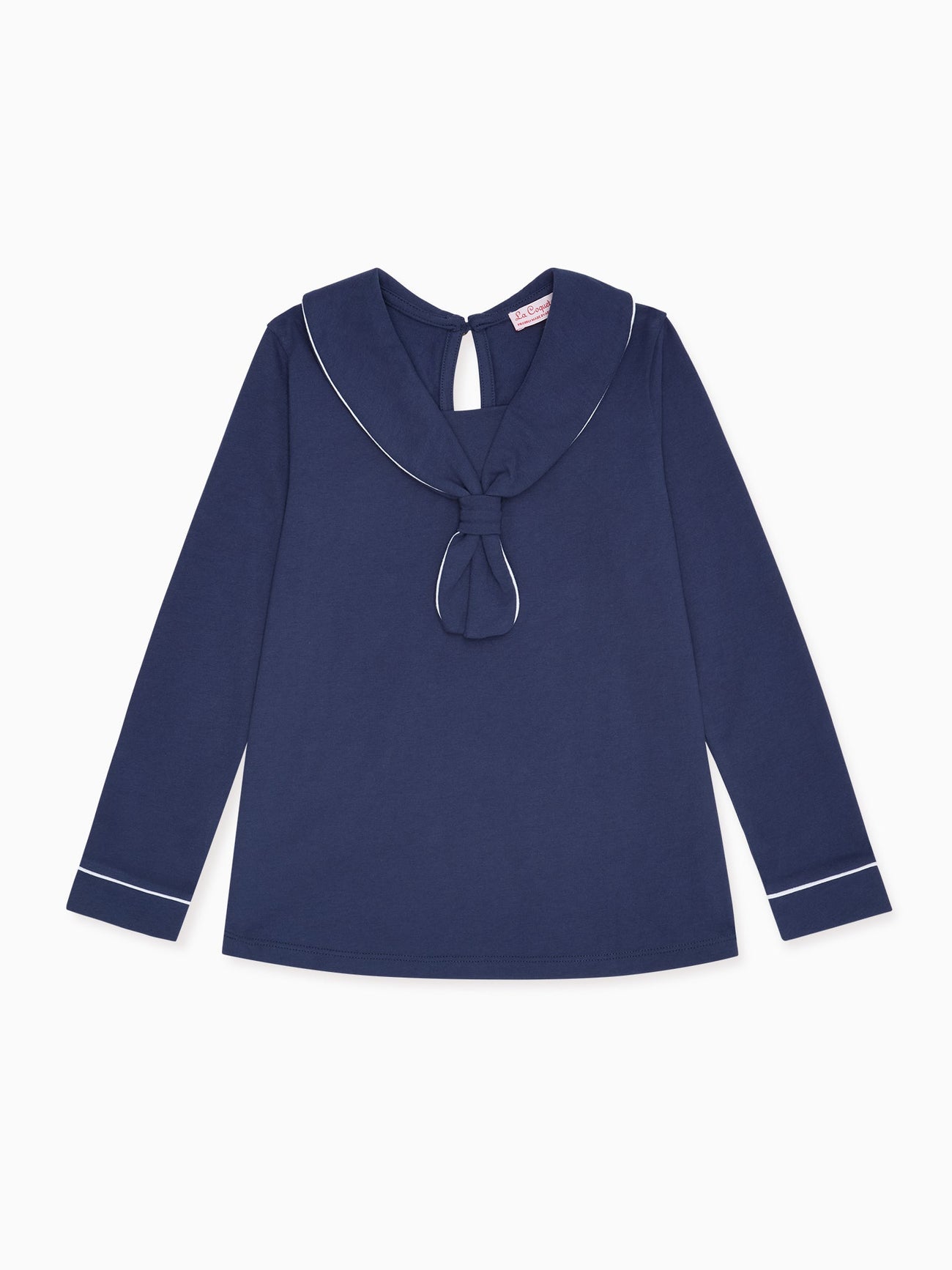 Navy Leya Long Sleeve Girl Top