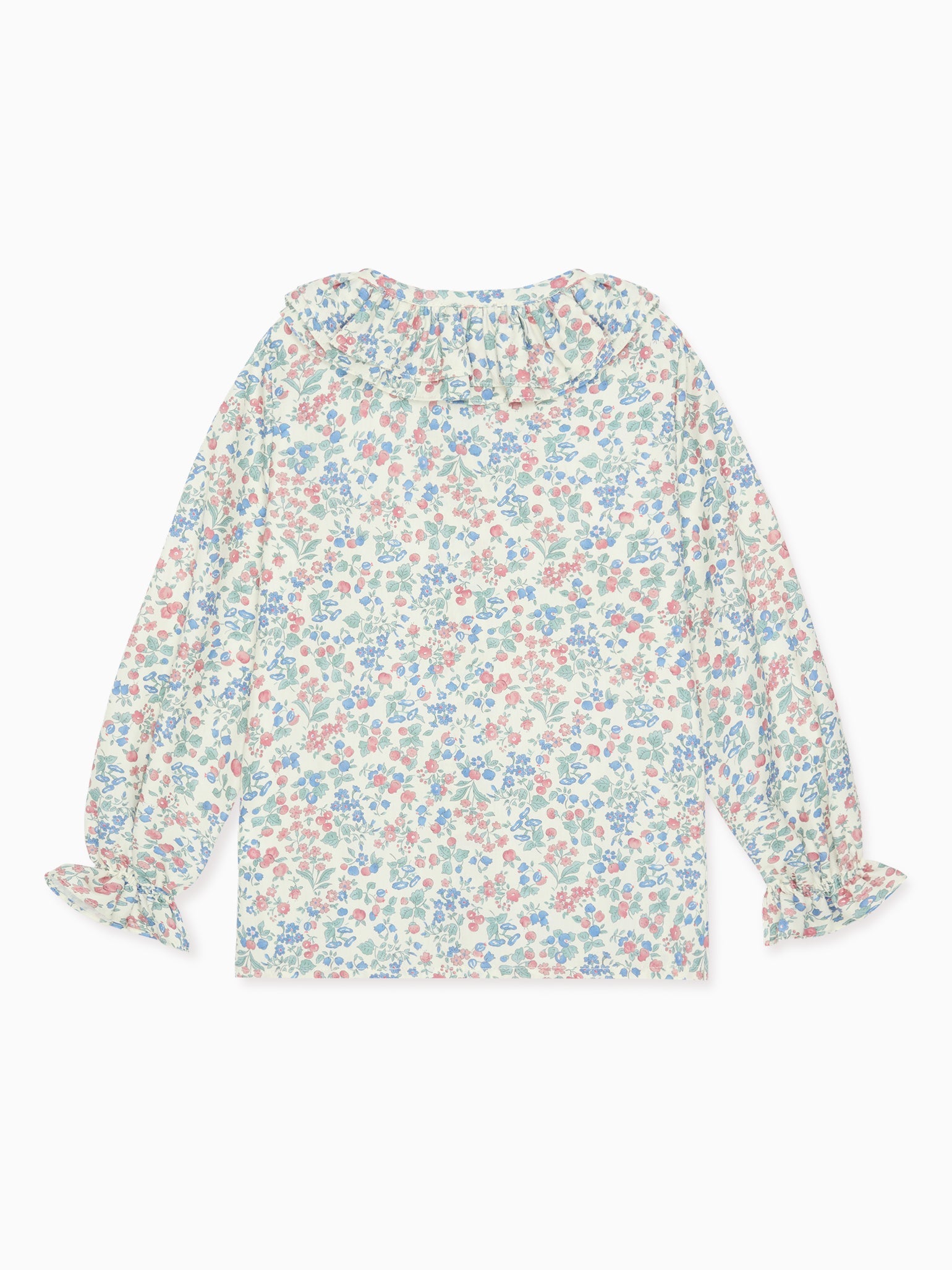 Cherry Floral Lila Long Sleeve Girl Shirt