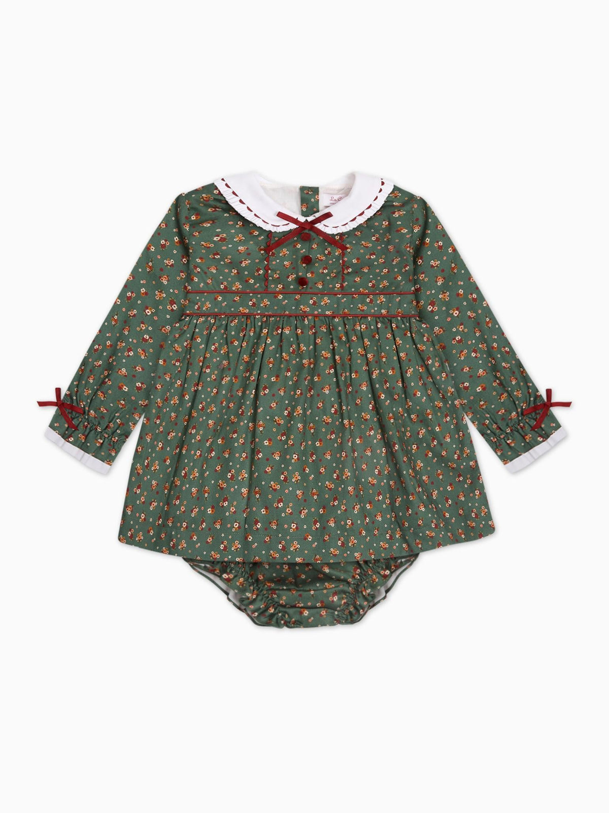 Green Floral Lilly Baby Girl Set