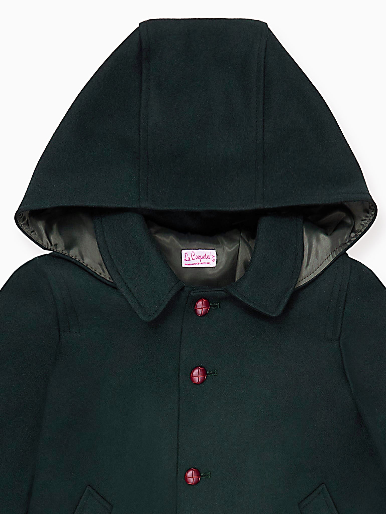 Forest Green Loden Wool Kids Coat