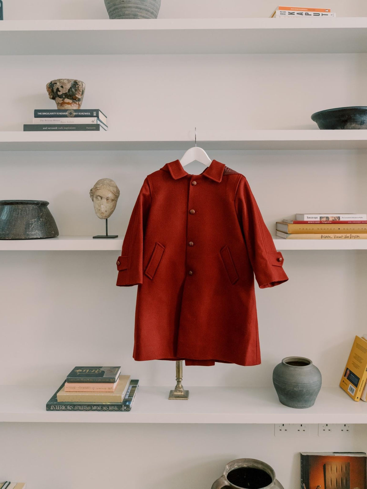 Burgundy Loden Wool Kids Coat