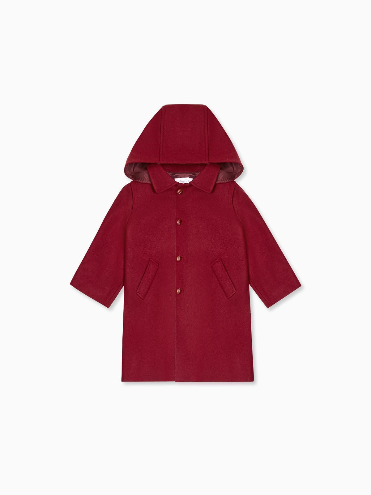 Burgundy Loden Wool Kids Coat