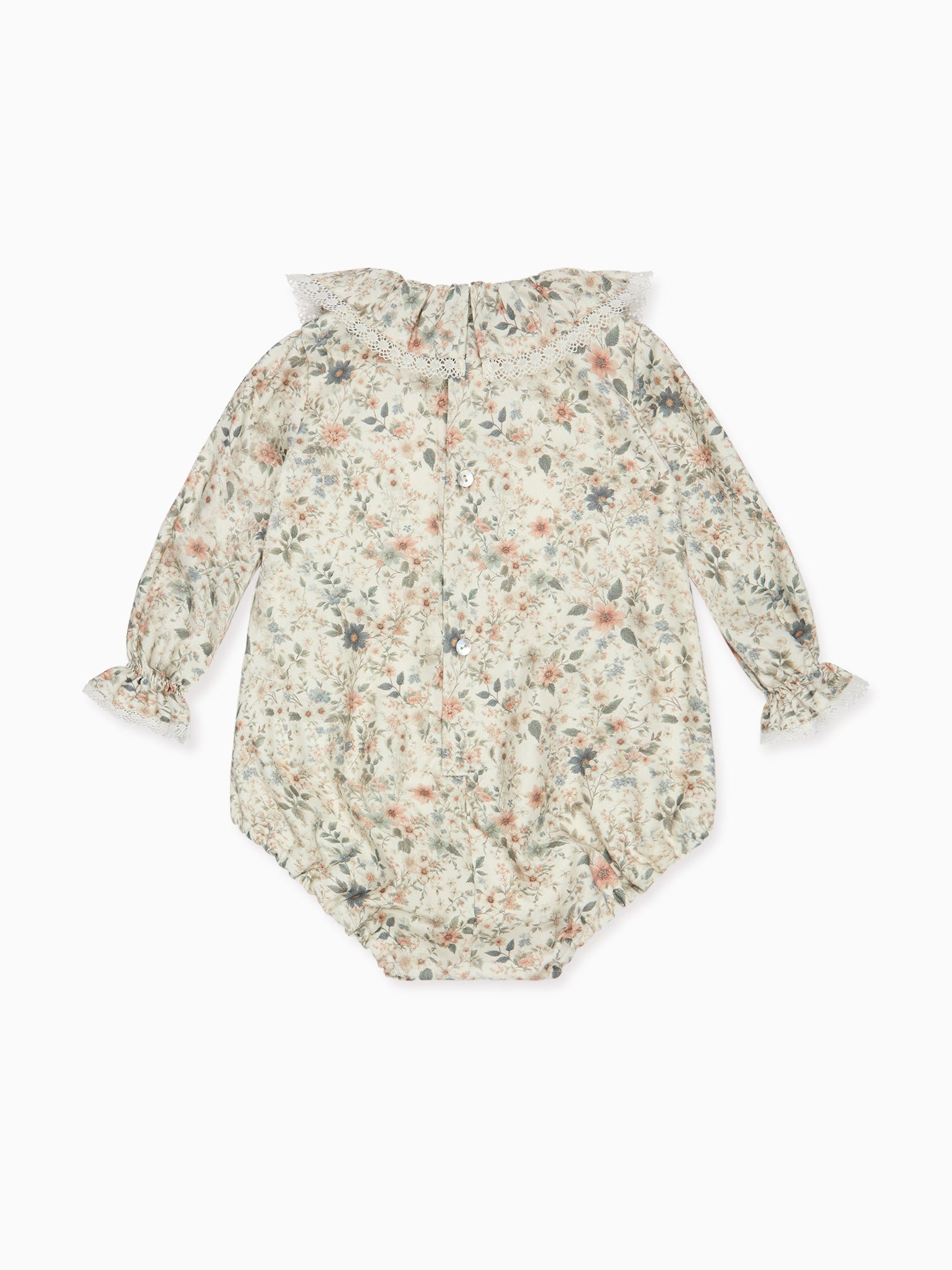 Ivory Floral Lorena Baby Girl Romper