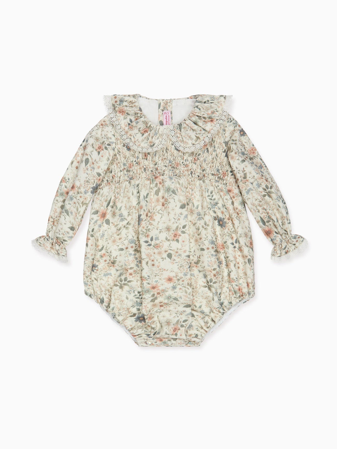 Ivory Floral Lorena Baby Girl Romper