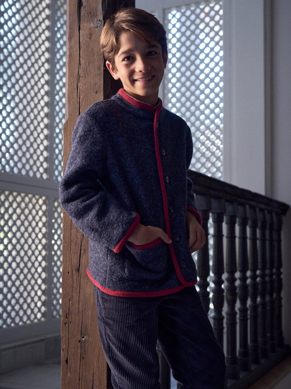 Navy Lorenzo Boy Jacket