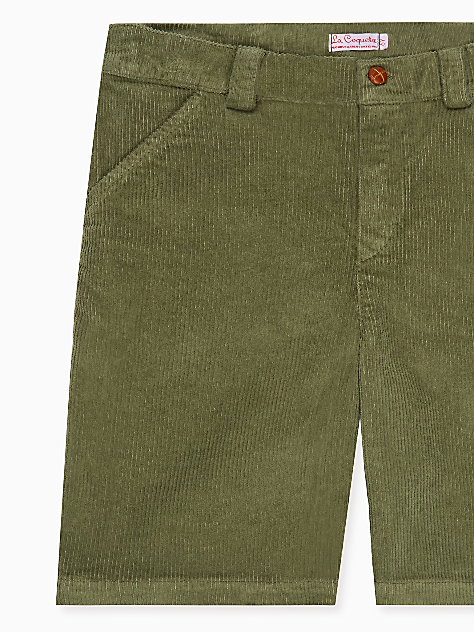 Olive Green Lucas Corduroy Boy Shorts