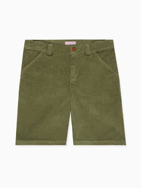 Olive Green Lucas Corduroy Boy Shorts