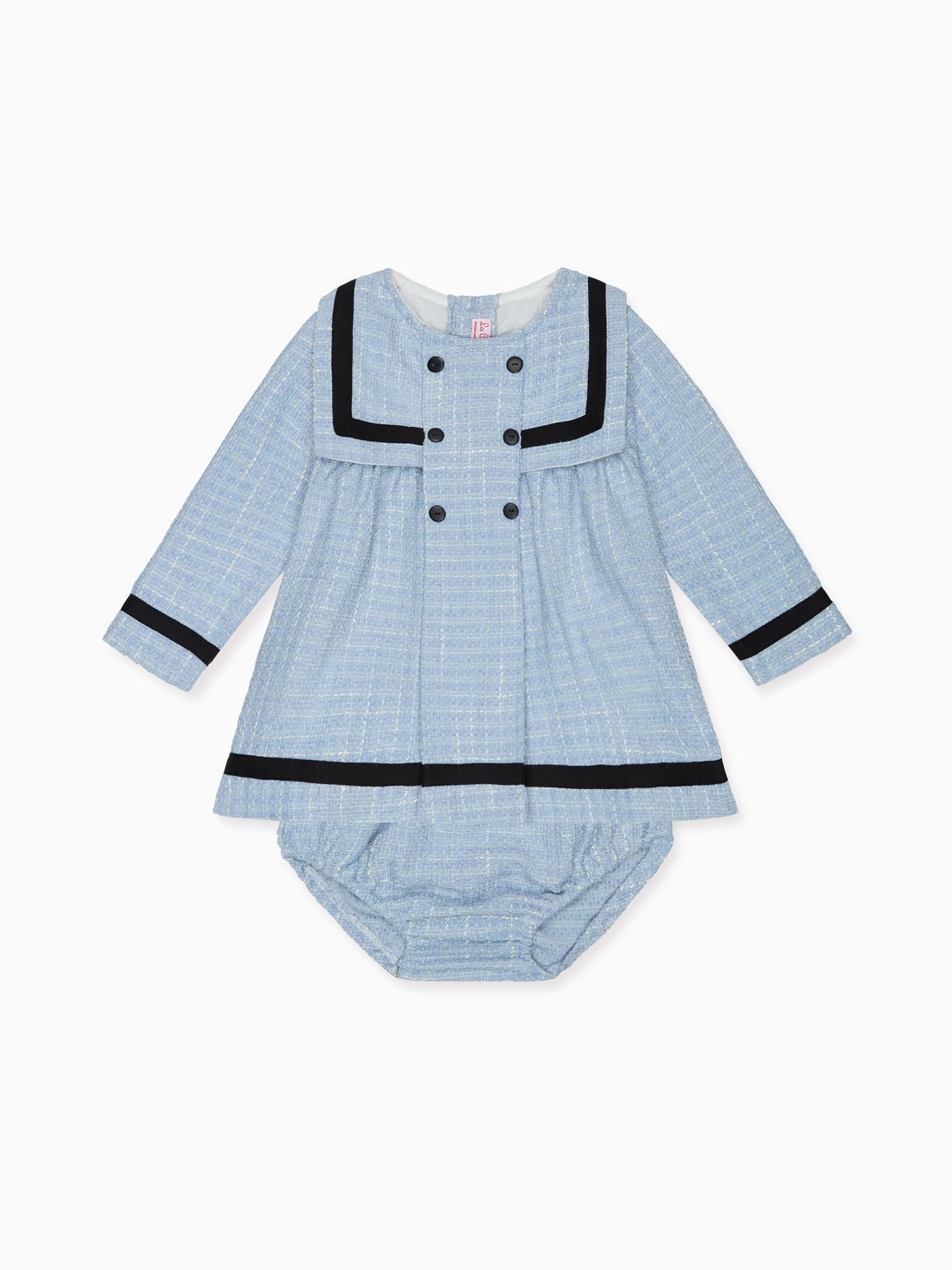 Dusty Blue Lucinda Baby Girl Set