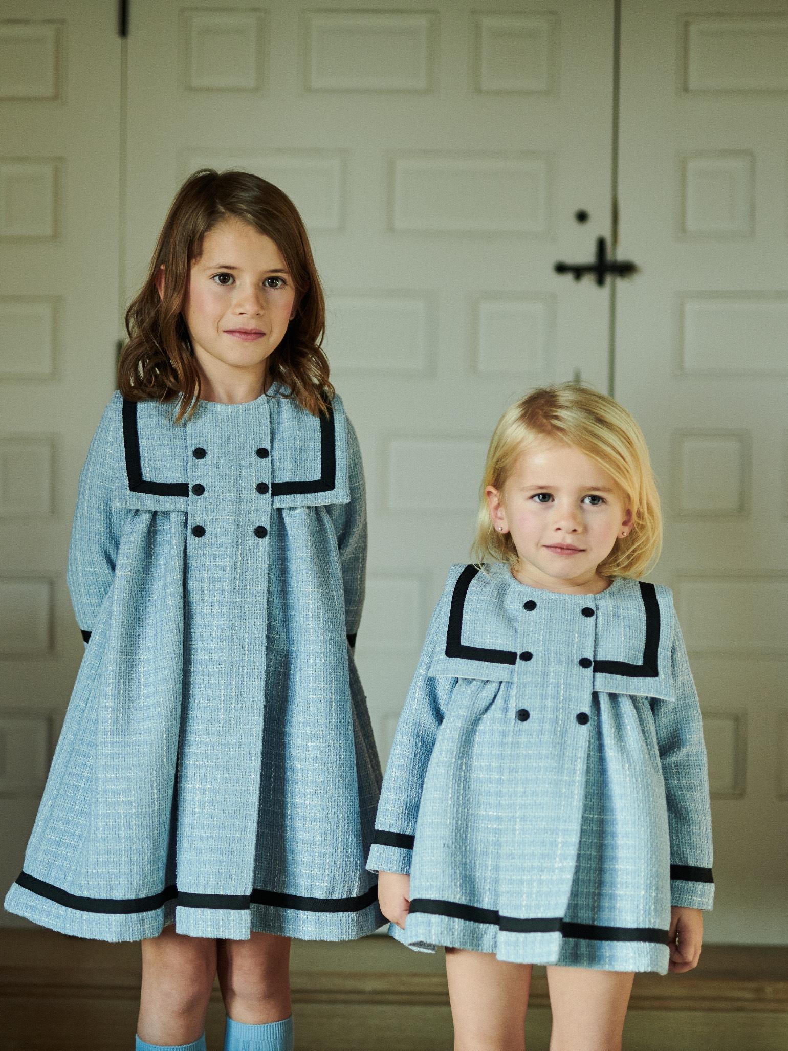 Dusty Blue Lucinda Girl Empire Dress