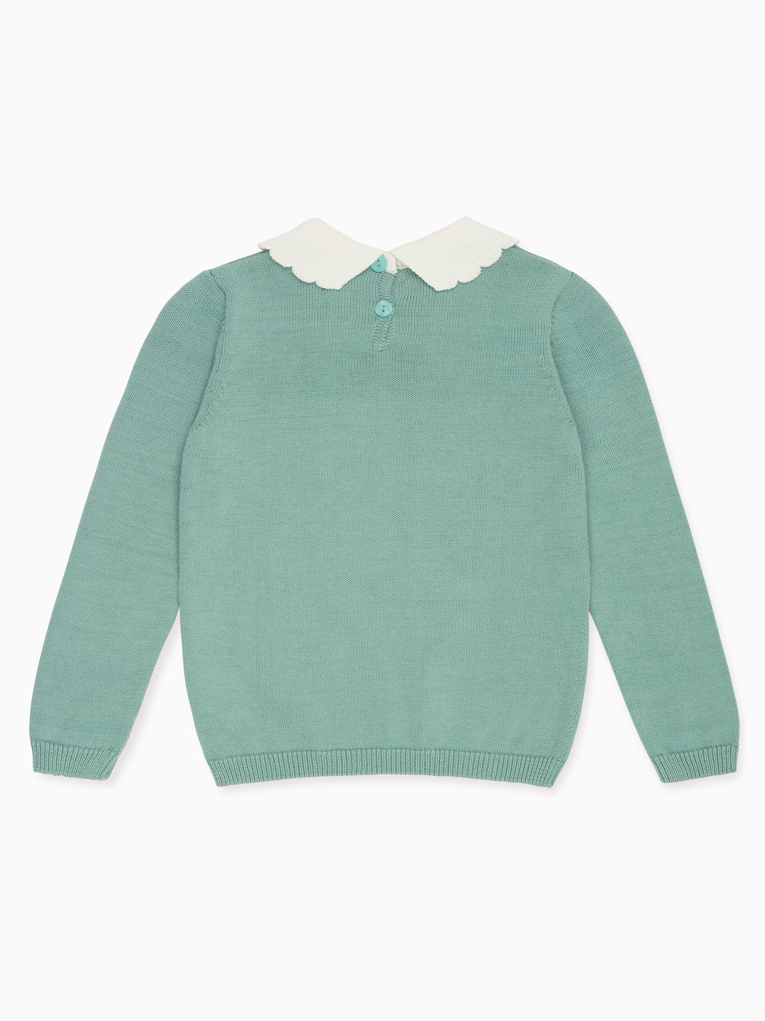 Sage Green Madena Cotton Girl Jumper