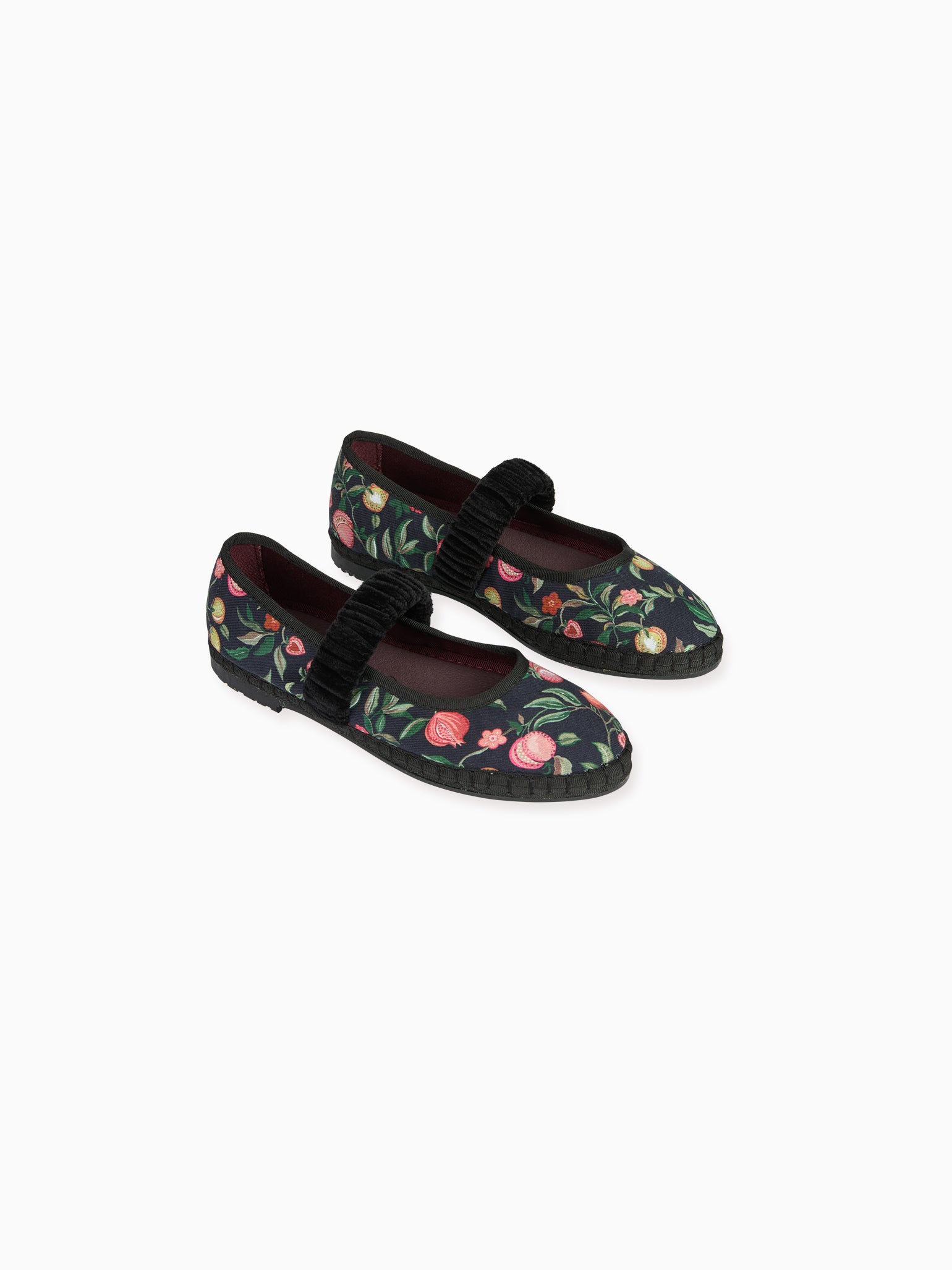 Flabelus x La Coqueta Woman Black Pomegranate Mafalda Mary Jane Shoes