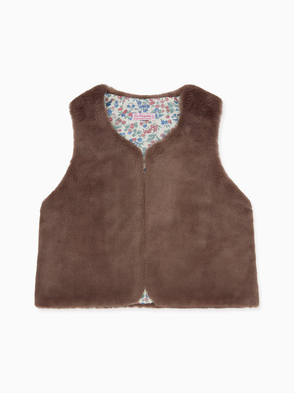 Raisin Brown Marisol Girl Gilet