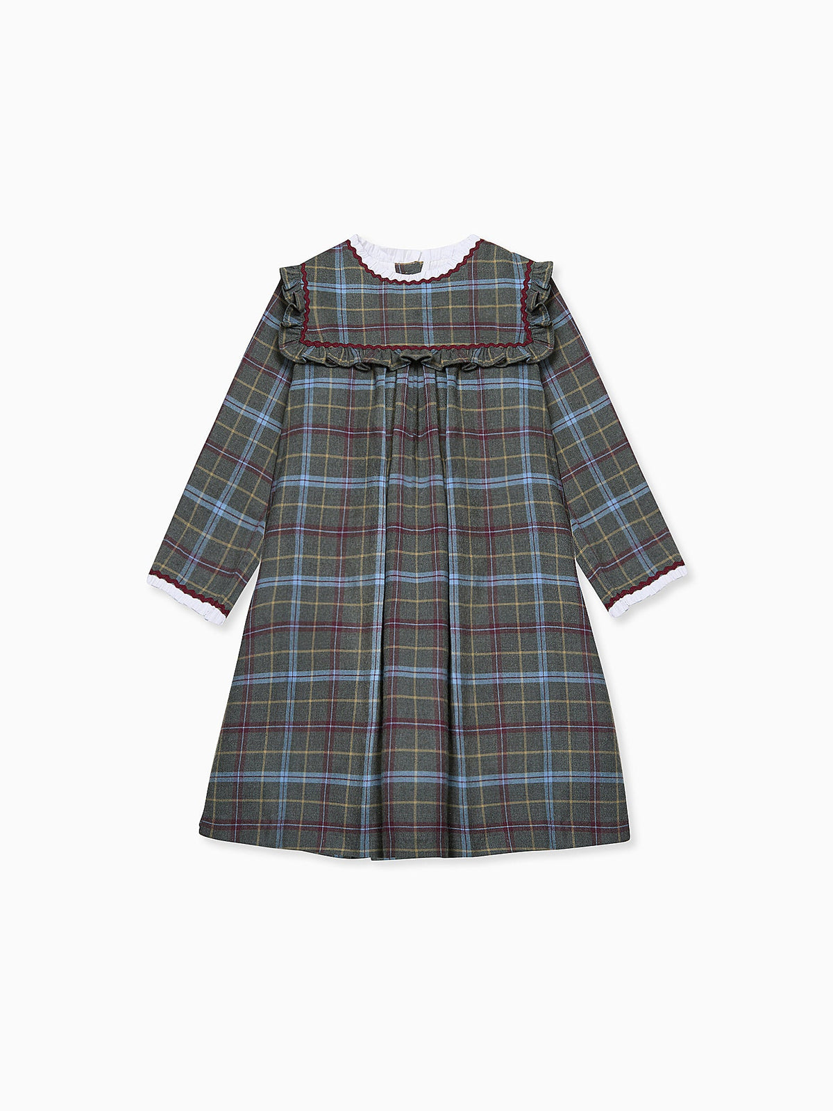 Green Check Marissa Girl Empire Dress
