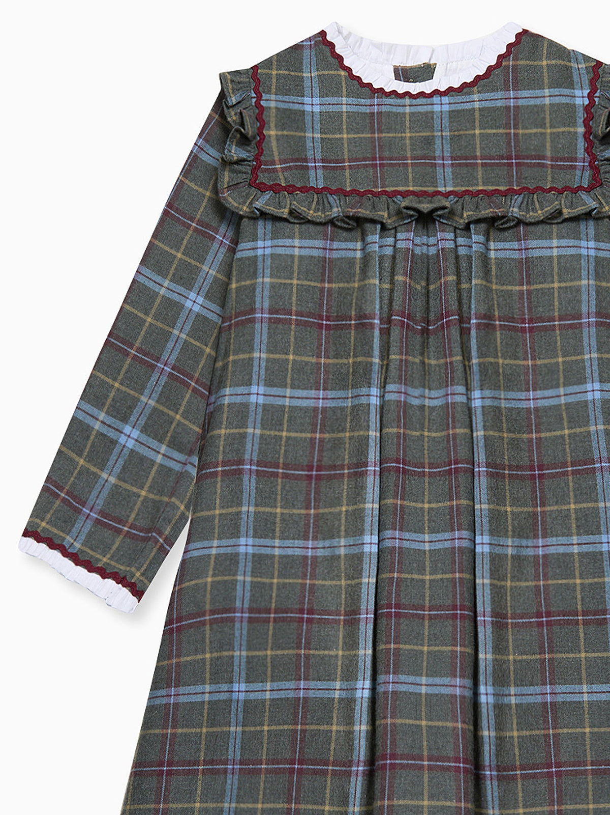 Green Check Marissa Girl Empire Dress
