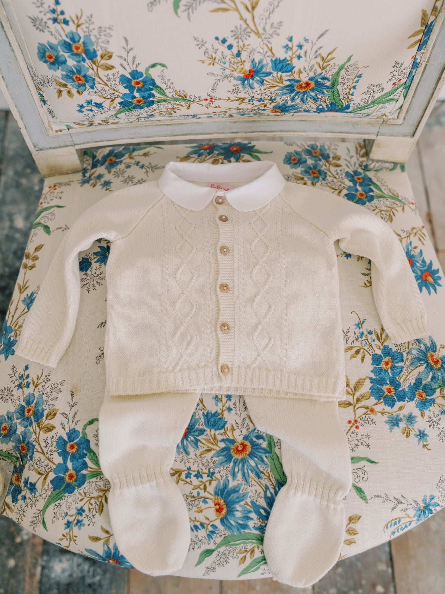 Ivory Marlo Cotton Baby Knitted Set