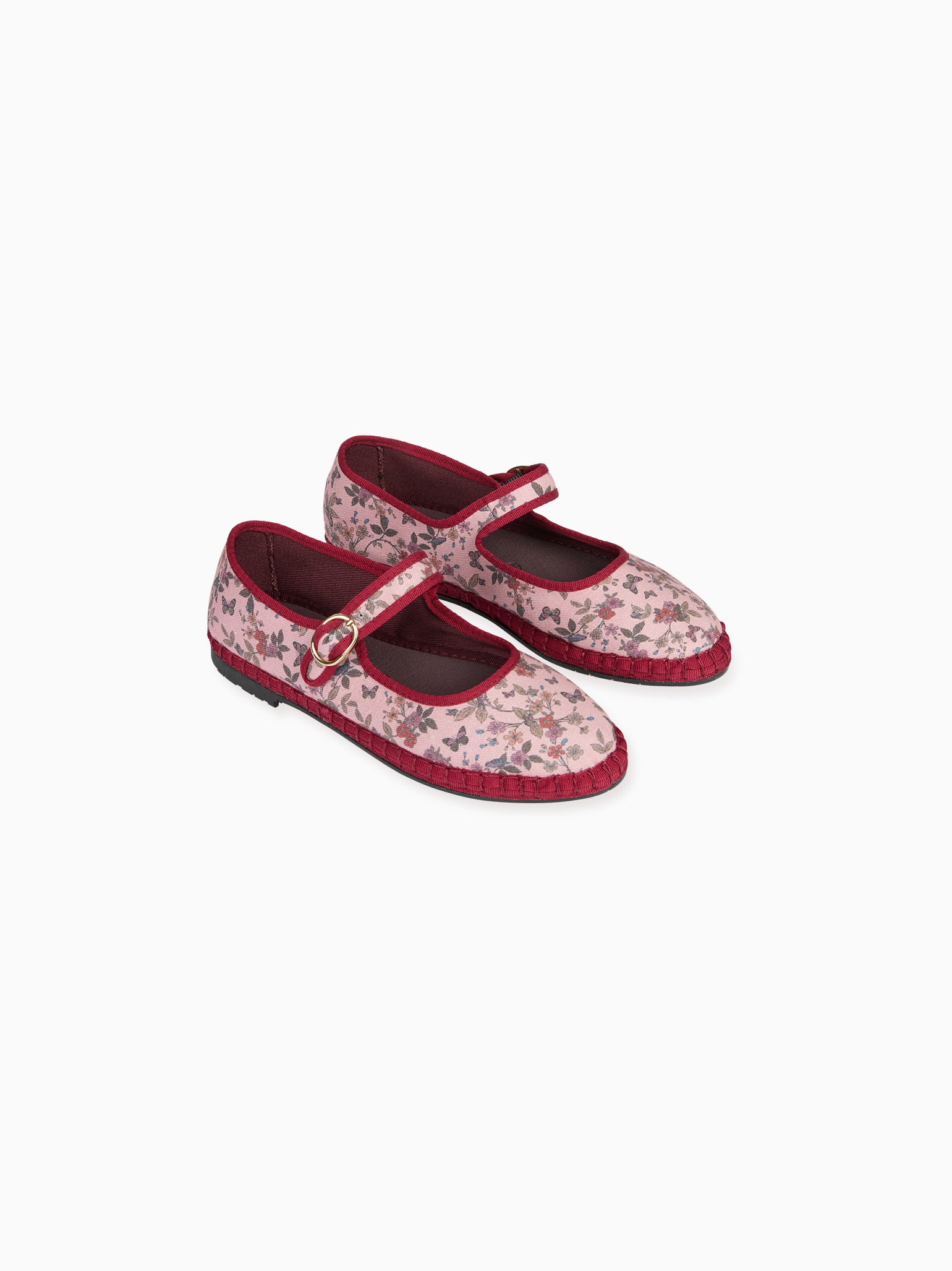Flabelus x La Coqueta Woman Pink Floral Mary Jane Shoes