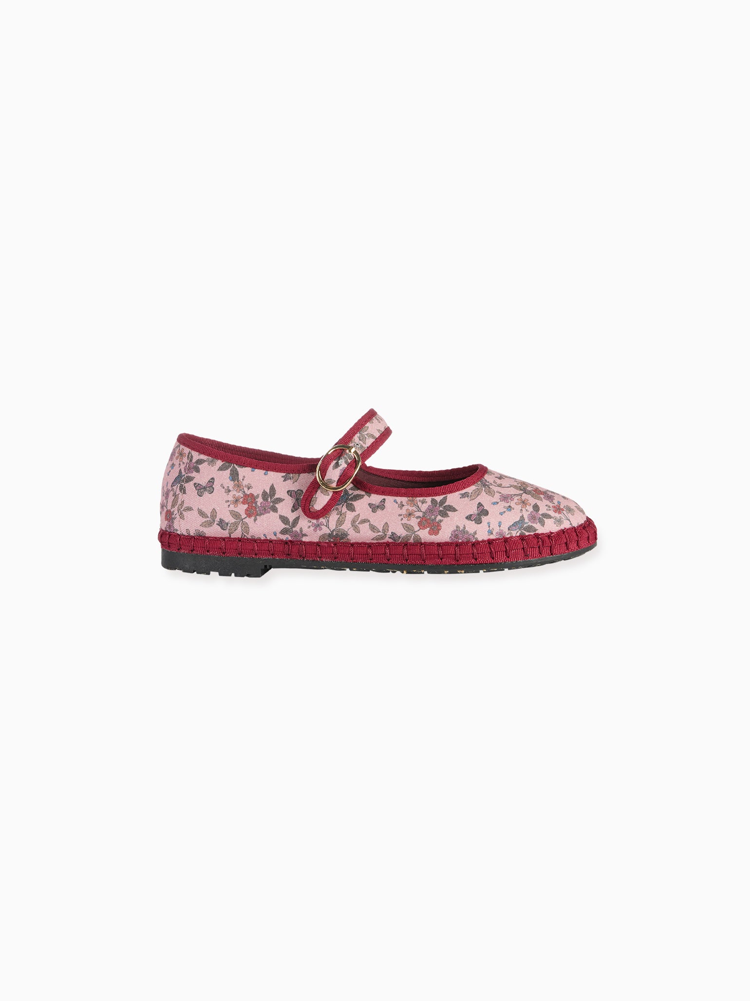 Flabelus x La Coqueta Woman Pink Floral Mary Jane Shoes