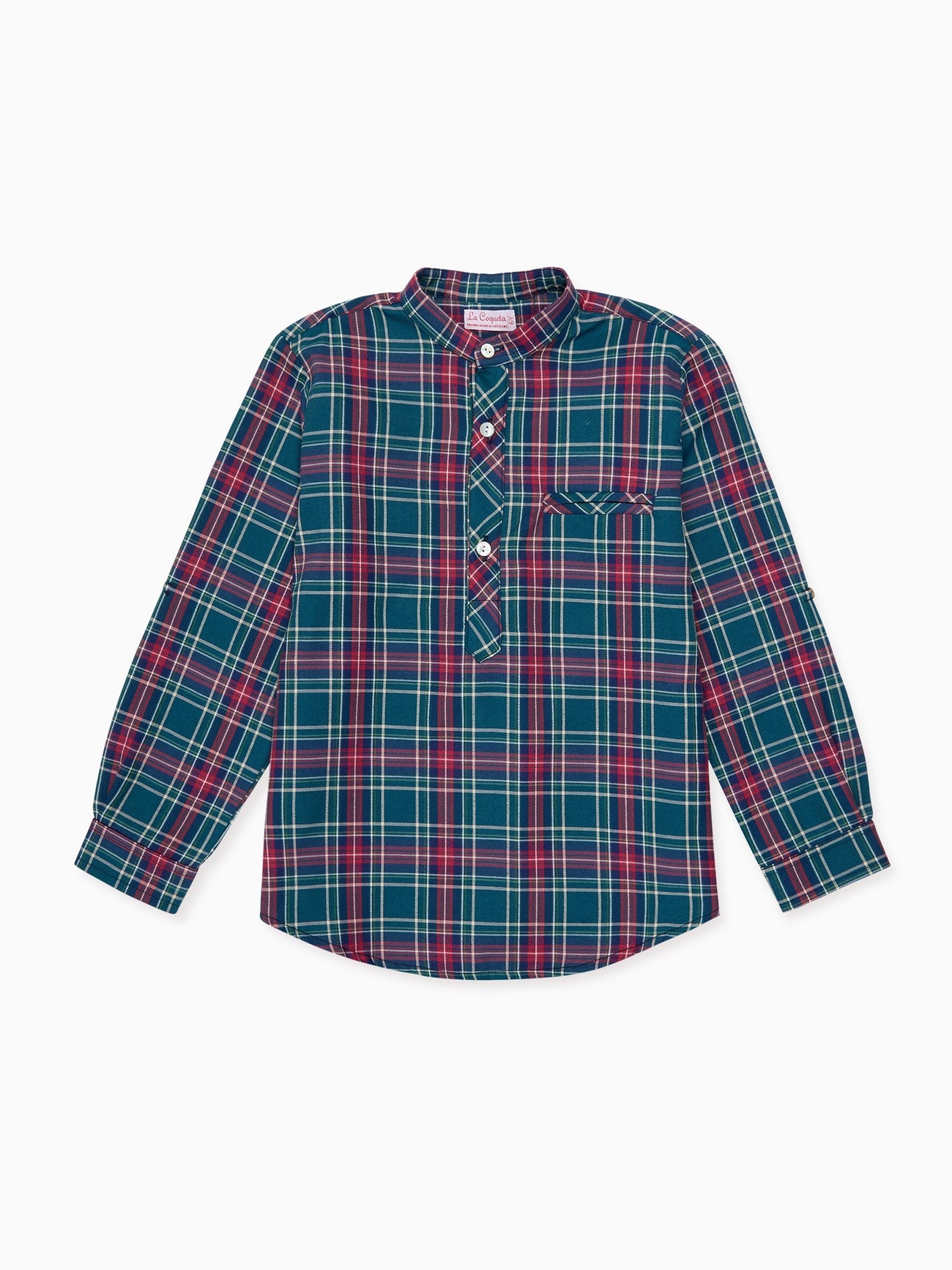 Green Tartan Mateo Long Sleeve Boy Shirt