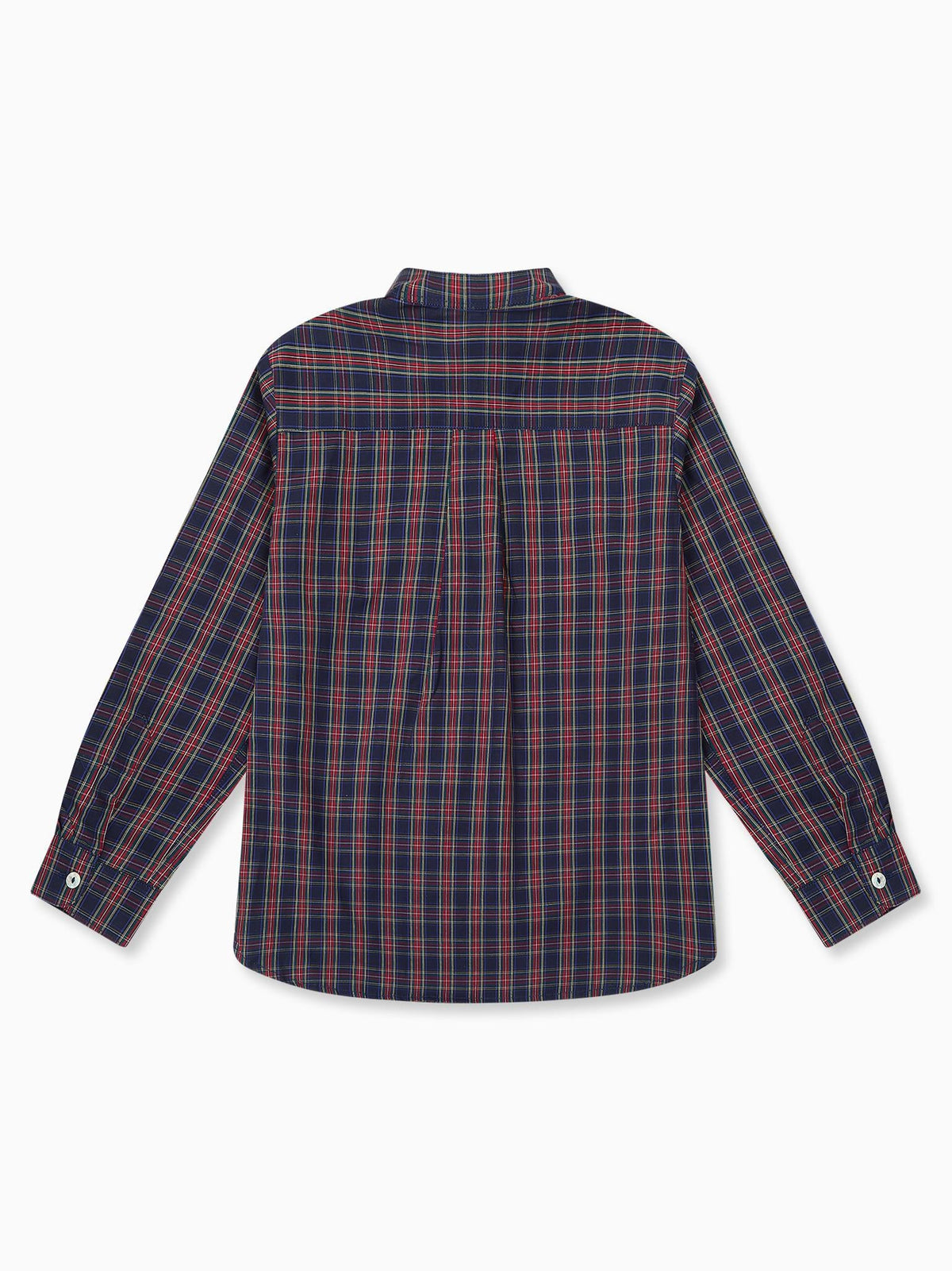 Navy Tartan Mateo Long Sleeve Boy Shirt