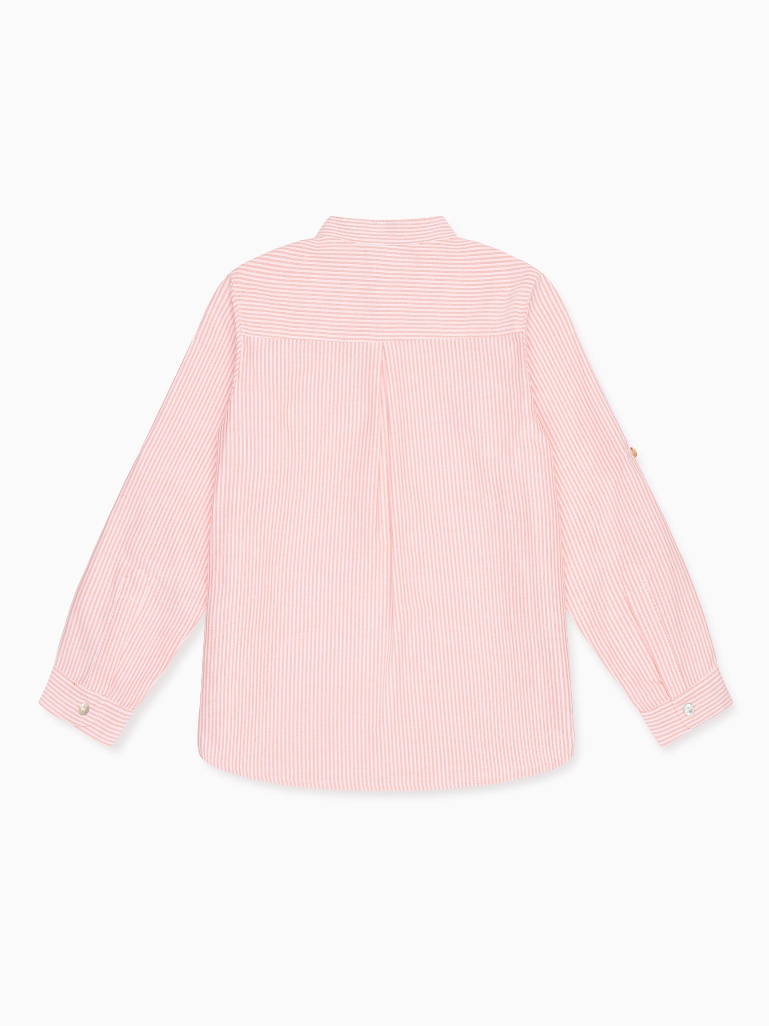 Orange Stripe Mateo Long Sleeve Boy Shirt