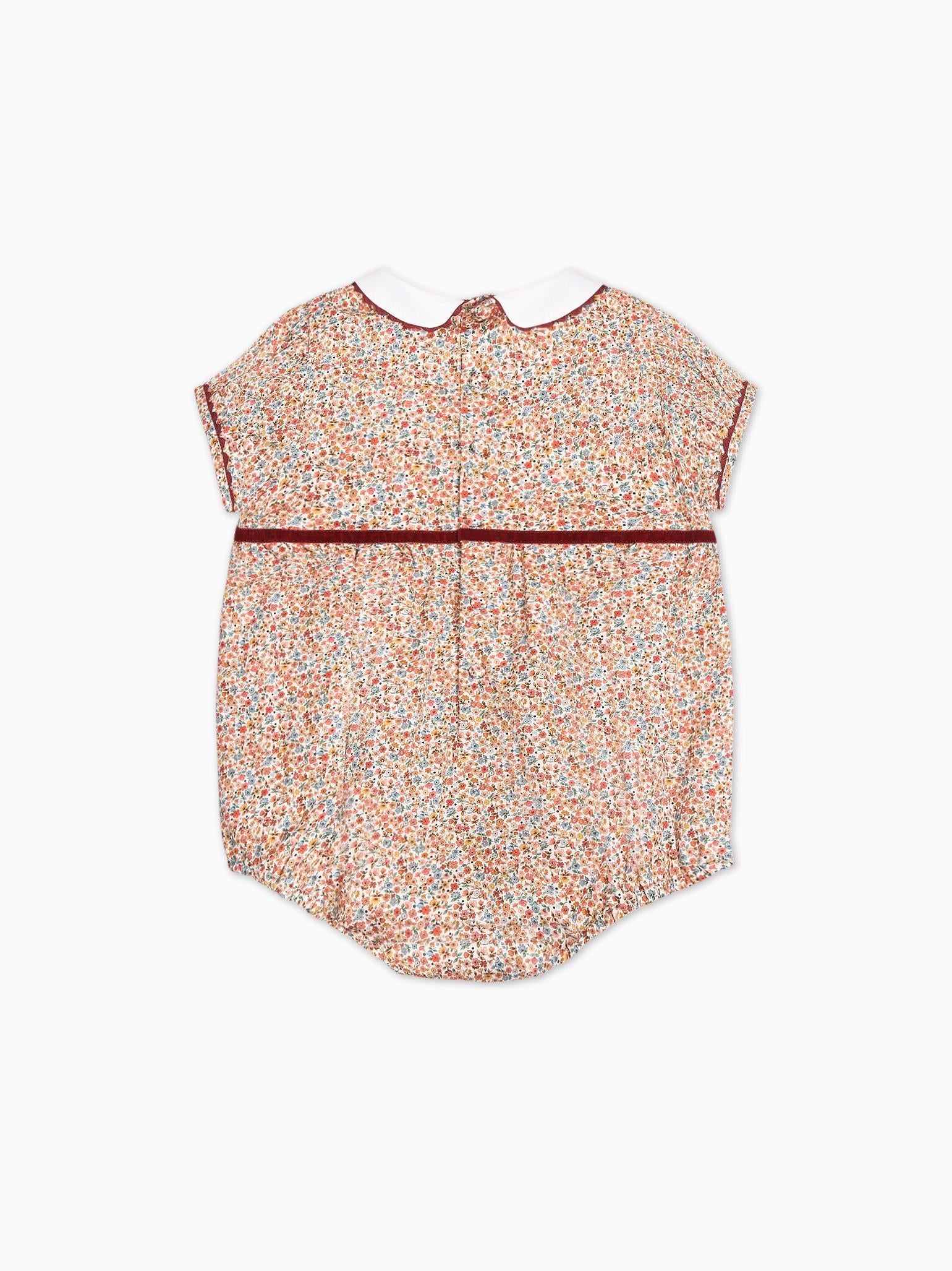 Terracotta Floral Melina Baby Girl Romper