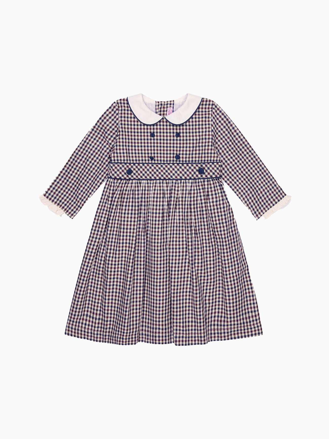Burgundy Check Melissa Girl Dress