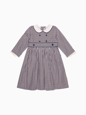 Burgundy Check Melissa Girl Dress