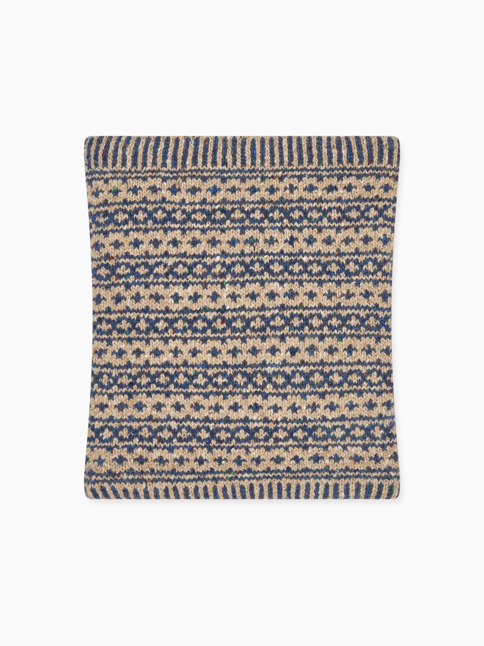 Oatmeal Merino Fair Isle Kids Snood