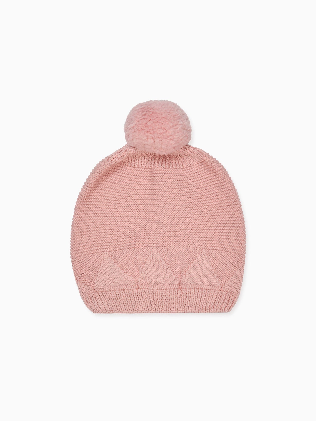Dusty Pink Merino Girl Bobble Hat