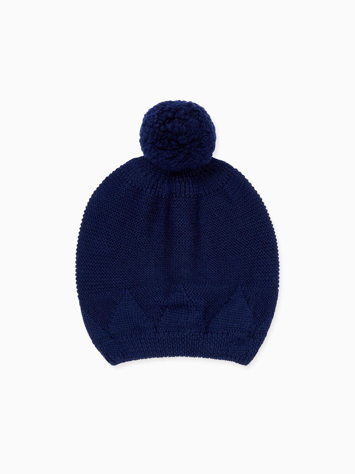 Navy Merino Kids Bobble Hat