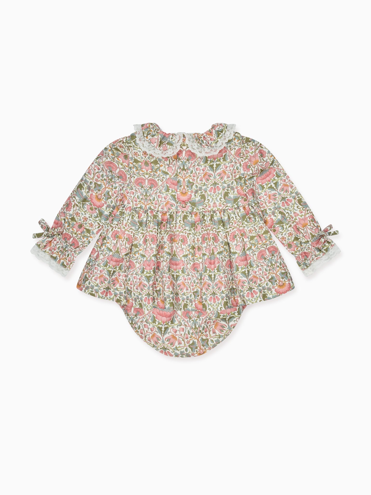 Pink Floral Milla Baby Girl Hand-Smocked Set