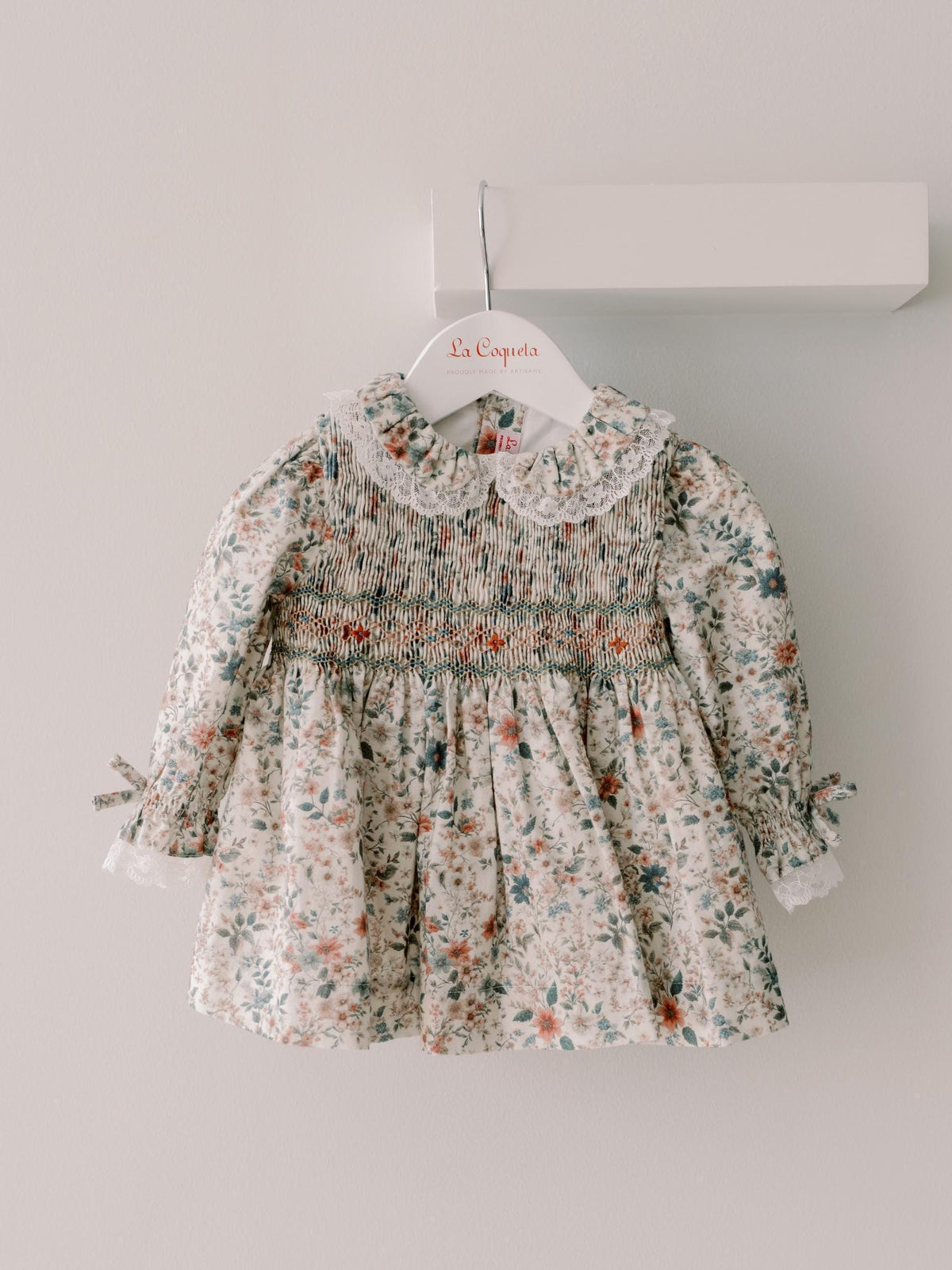 Ivory Floral Milla Baby Girl Hand-Smocked Set